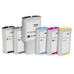 Yellow Compatible  Hp Designjet  T1500,T2500,T920-130Ml 727