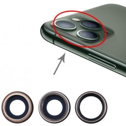 Lente fotocamera posteriore per iPhone 11 Pro Max 3pz Nero