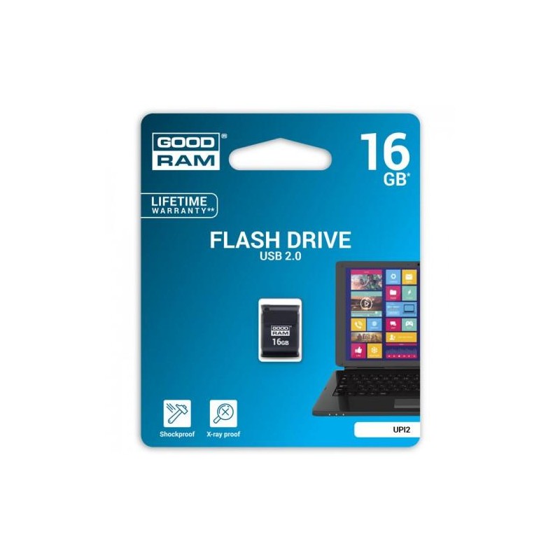 Pendrive Goodram UPI2 16GB USB MINI 2.0 blk - retail blister