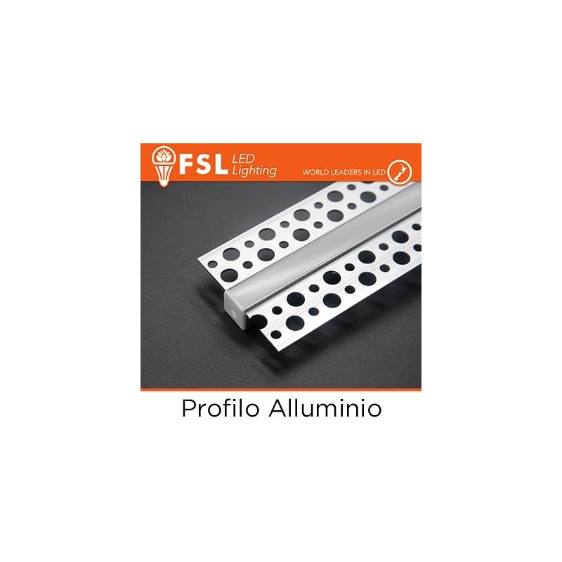 BARRA Profilo Alluminio 6063 - Raso - 2 metri