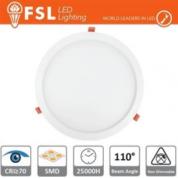 Downlight LED IP20 24W 3000K 1800LM 110° FORO:285mm