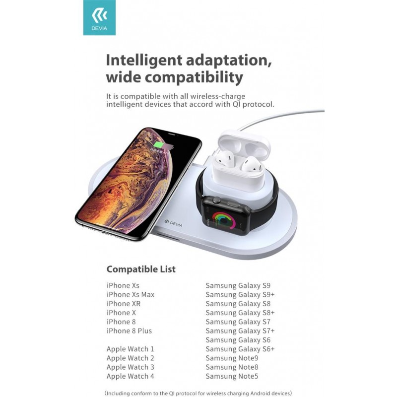 Caricatore Wireless Smartphone per Apple Watch Airpod 18W