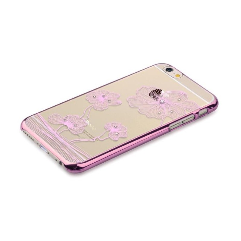 Custodia con Swarovski per iPhone 6/6S Crystal Flora Pink