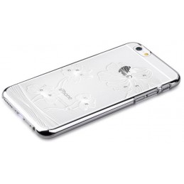 Custodia con Swarovski per iPhone 6/6S Crystal Flora Silver
