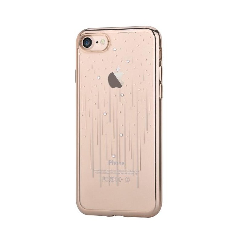 Cover Soft Crystal Meteor Swarovsky iPhone 7 Plus Cham. Gold