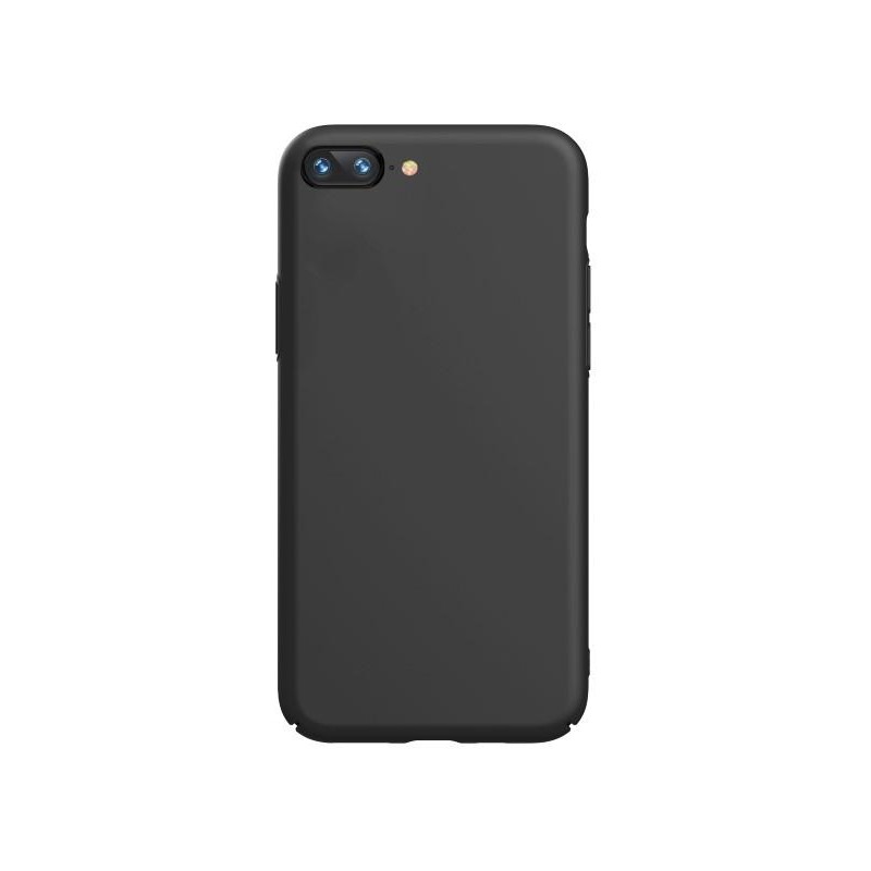 Cover in silicone con interno microfibra per iPhone SE2 Nera