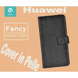 Custodia a Libro in Pelle Per Huawei P9 Nera