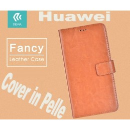 Custodia a Libro in Pelle Per Huawei P9 Marrone