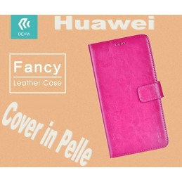Custodia a Libro in Pelle Per Huawei P9 Rossa