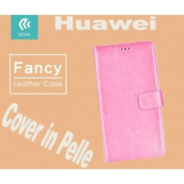 Custodia a Libro in Pelle Per Huawei P8 Rosa