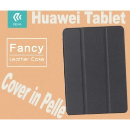 Custodia a Libro in Pelle Per Huawei T1-A21W Nera