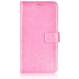Custodia a Libro in Pelle Per Samsung Galaxy J1 Rosa