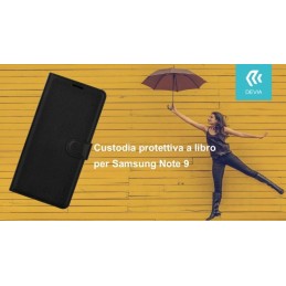 Custodia protettiva a libro per Samsung Note 9 nera