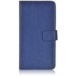 Custodia a Libro in Pelle Per Samsung Galaxy S6 Edge+ Blu