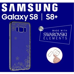 Cover Swarovski Crystal Joy soft per Samsung S8 Gun Black