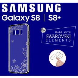 Cover Swarovski Crystal Joy soft per Samsung S8 Silver