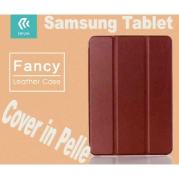 Custodia in pelle per Tablet Samsung TabS2 8 9.7 T815 Marron