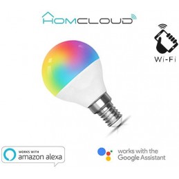 Lampadina Wi-Fi + Bluetooth RGB+Bianco caldo E14 G45 dimm