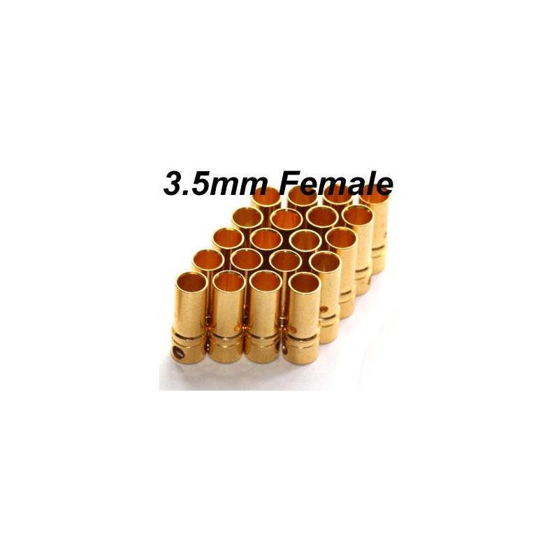 Connettore dorato Femmina 10 pezzi 3,5 mm spinotti dorati