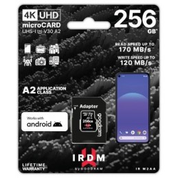 microSD IRDM by GOODRAM 256GB UHS I U3 A2 + adapter