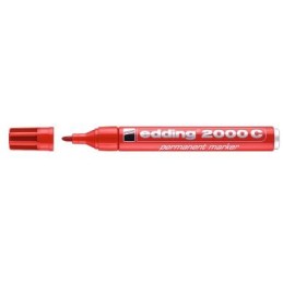Marcatore EDDING 2000C - Rosso - punta conica -  conf. 10 pz